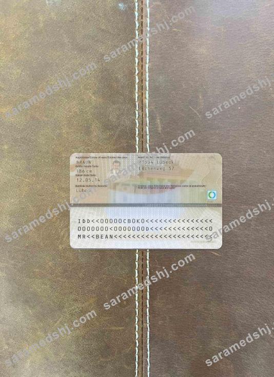 Germany ID photolook BACK